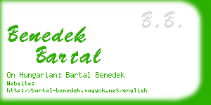 benedek bartal business card